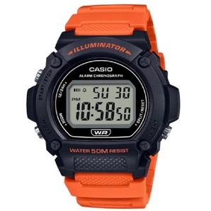 Casio Original W219H-1A / W-219H-1A 2A 8B Jam Tangan Pria Digital Karet Hitam