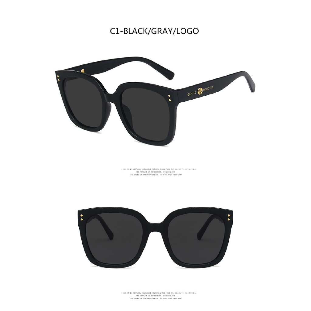 Korean style men's and women's rice nail square KUKU trendy men's and women's fashion sunglasses