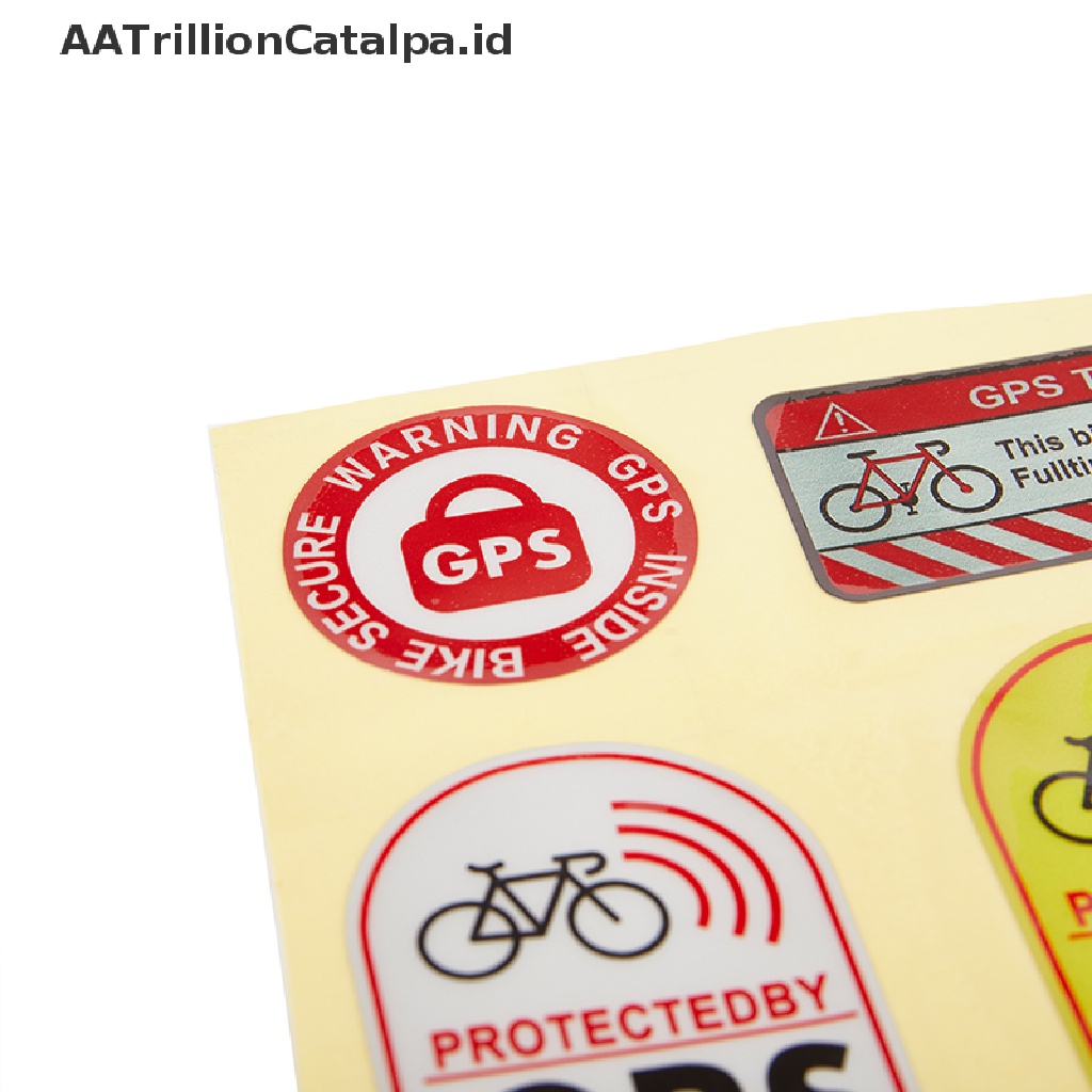 Stiker Reflektif Peringatan Alarm Pelacak GPS Anti Maling Untuk Sepeda Motor