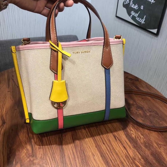 TAS WANITA BRANDED ORIGINAL / TB PERRY CANVAS SMALL TRIPLE COMPARTMENT