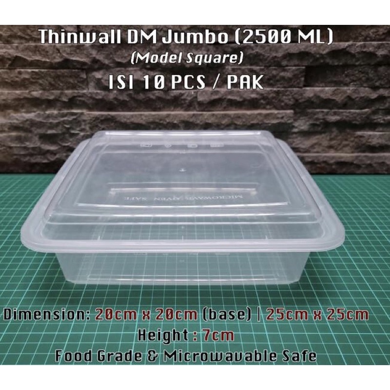 Container box Dm 2500ml /thinwall /kotak plastik