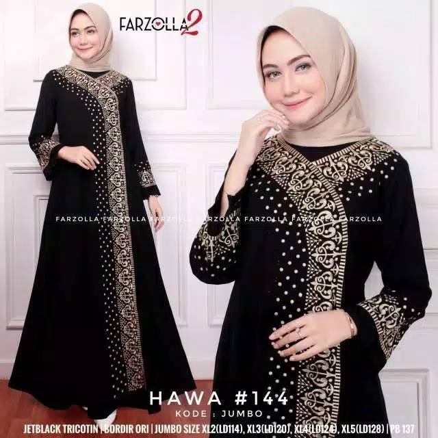 Abaya couple Arab Bordir Kimono Turkey India Jetblack Hitam