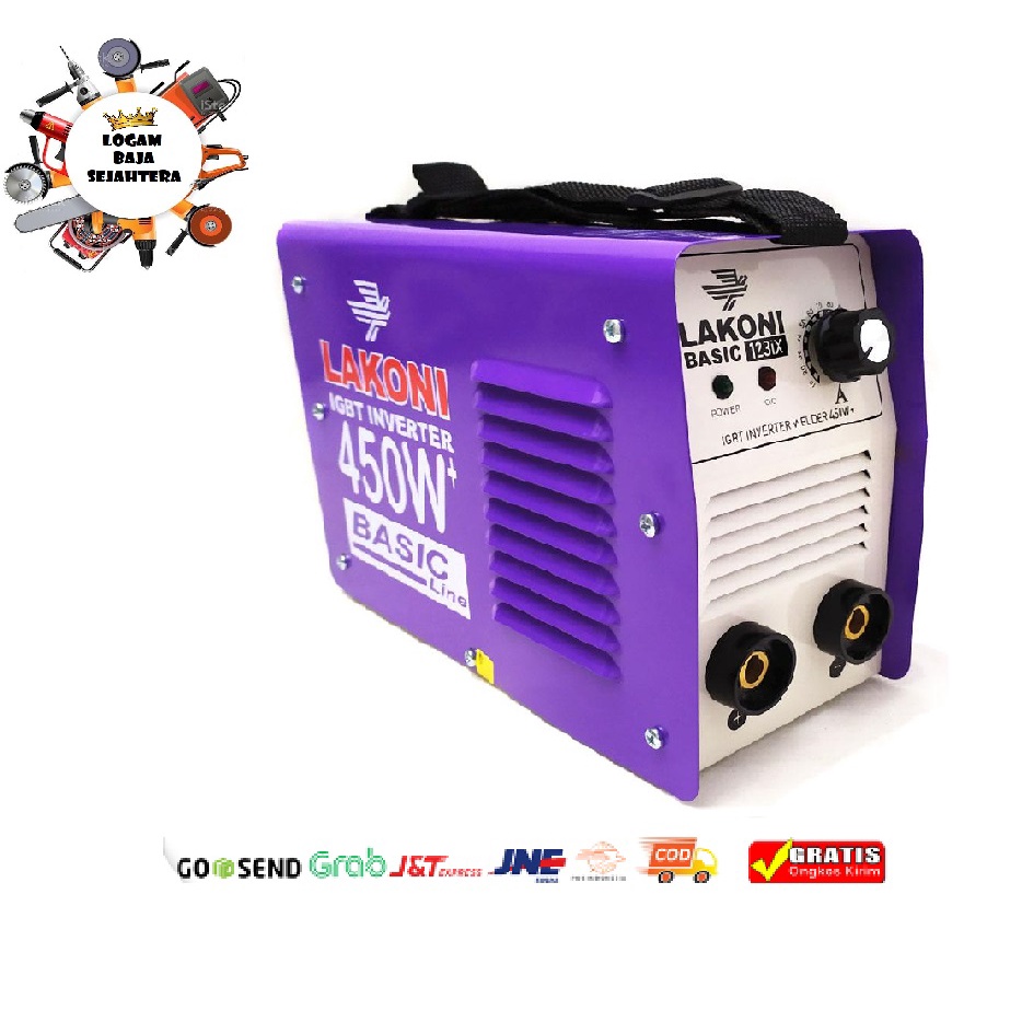 MURAH LAKONI 123Ix BASIC 450 Watt MESIN LAS LISTRIK INVERTER TRAVO SET Variasi BLACKFOOT dan MORRIS 