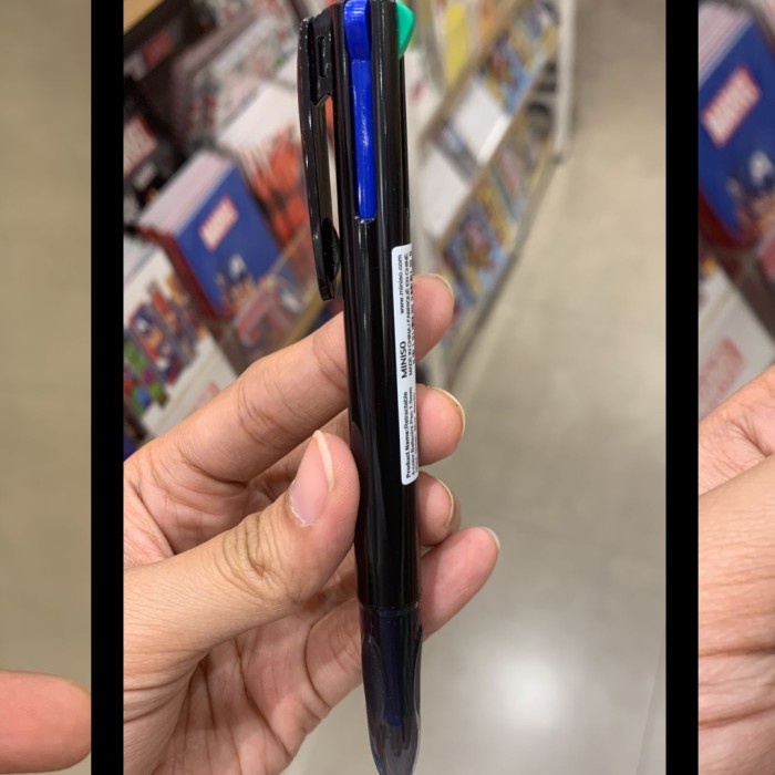 

Miniso Retractable 4-color Ballpoint Pen 1.0mm Red, Green, Blue, Black