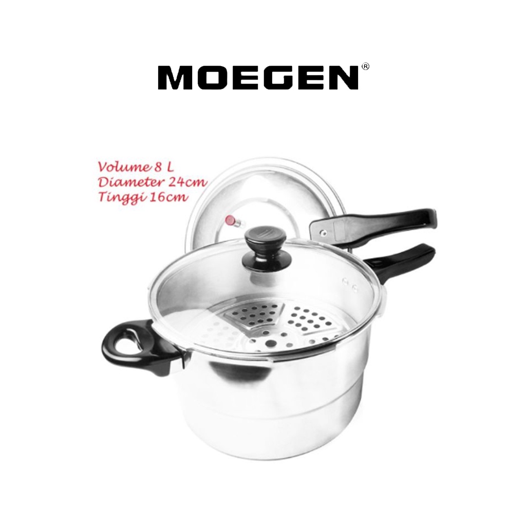 MOEGEN Germany Panci Presto 8 Liter Pelunak Daging Presto Original