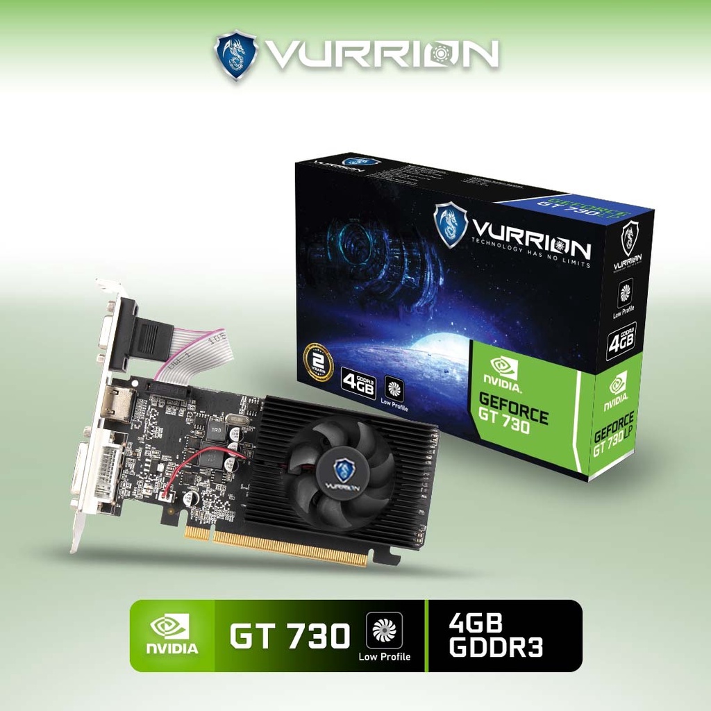 VGA AGS VURRION NVIDIA GT730 LP 4GB GDDR3 64bit REAL CAPACITY