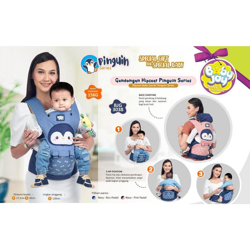 Gendongan Bayi Hipseat Baby Joy Pinguin BJG3038