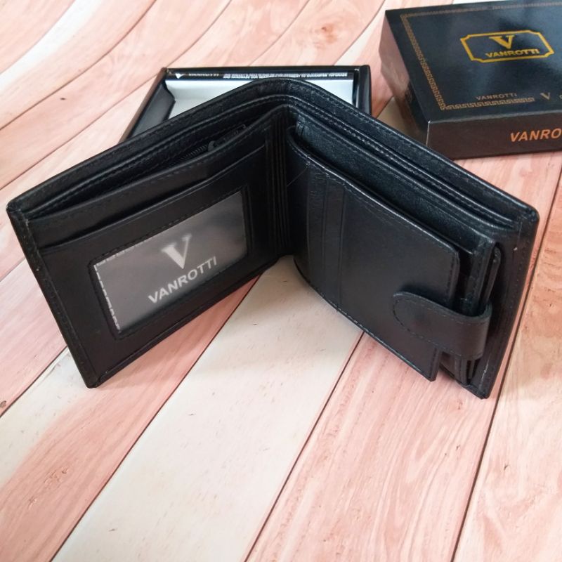 DOMPET PRIA KULIT ASLI DOMPET KANCING DALAM VANROTTI