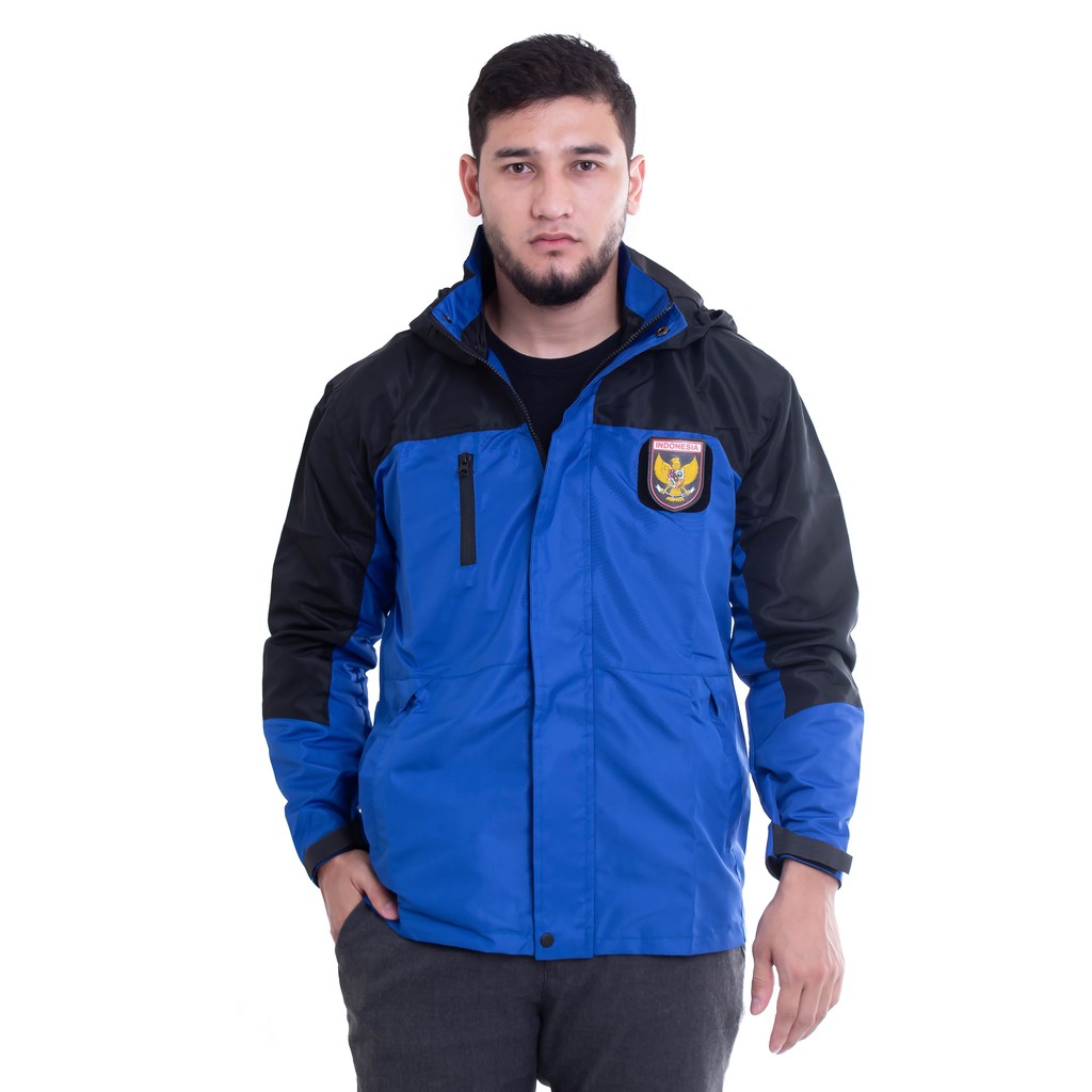  Jaket  Gunung  Pria Taslan Premium Tebal  Rst Bonus Logo 