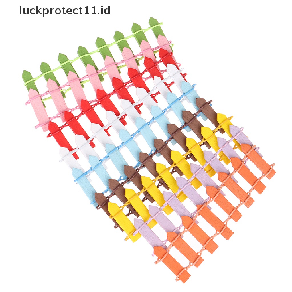 &lt; Luckprotect11. &lt; Luckproteksi5pcs Miniatur Pagar Kayu Diy Untuk Rumah Boneka