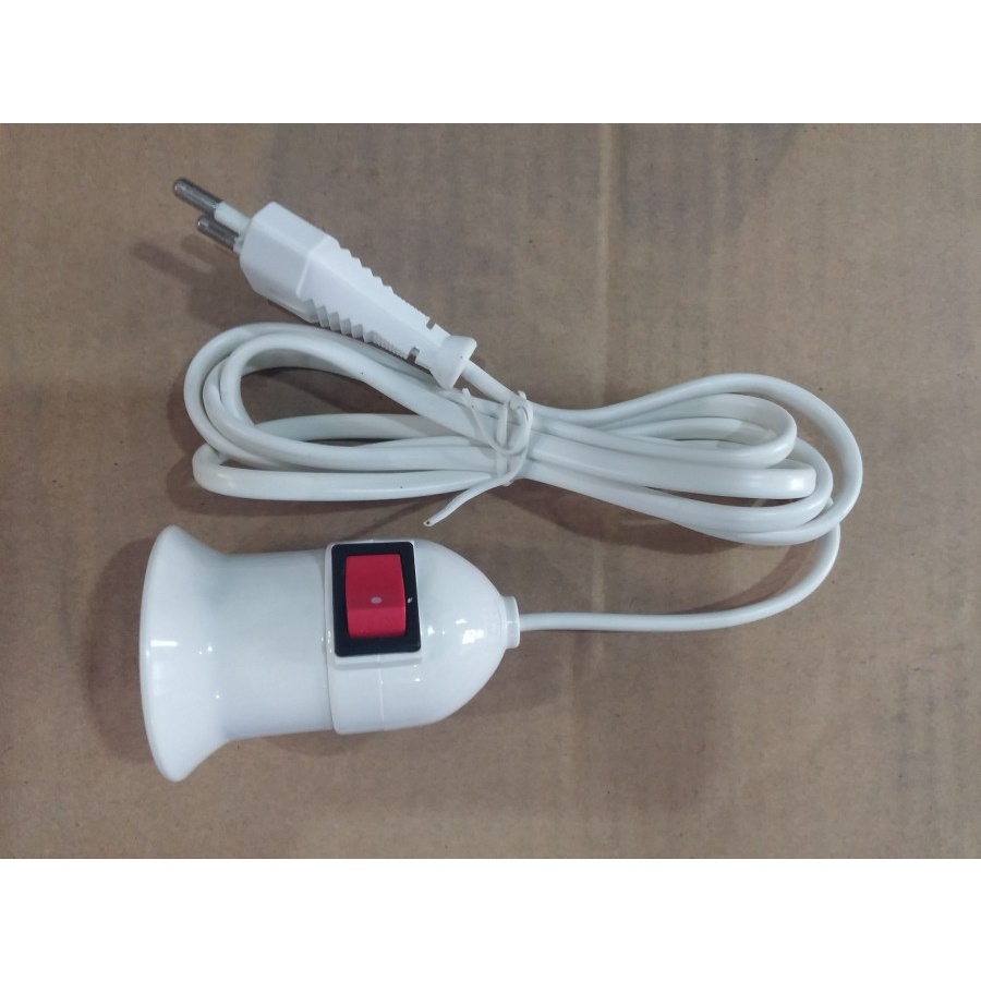 Fitting bola lampu kabel gantung + saklar
