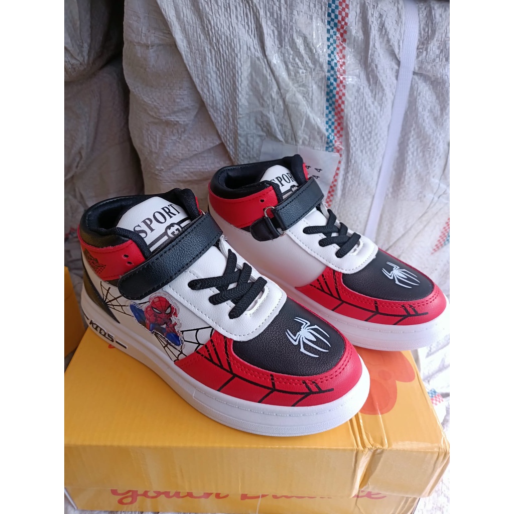 sepatu  anak laki-laki karakter spiderman youth balance 2522 size (26-37) sepatu anak import terbaru