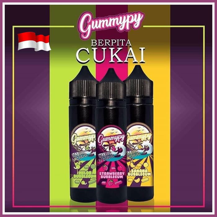 Liquid Gummypy 3mg 60ml Strawberry Melon Banana Bubblegum Series