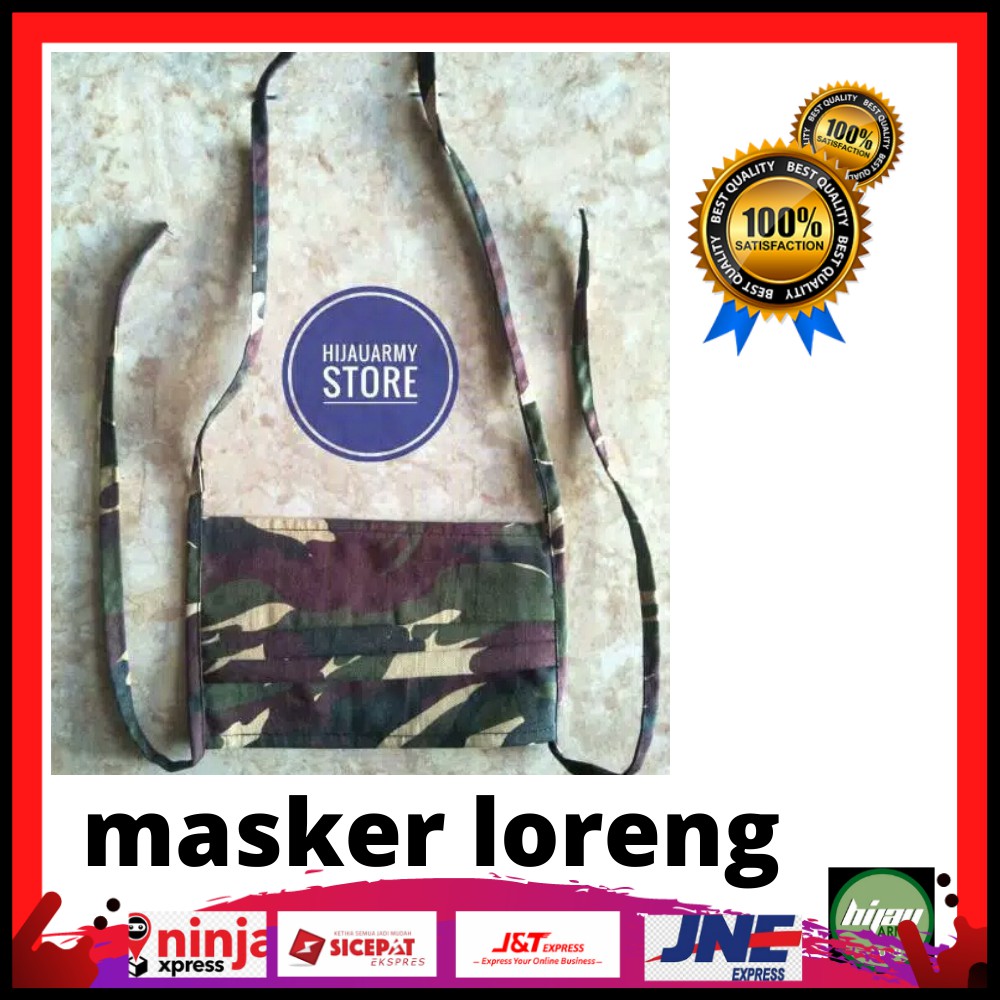 RANDOM Massker motif loreng / masker army / masker kece / masker murah