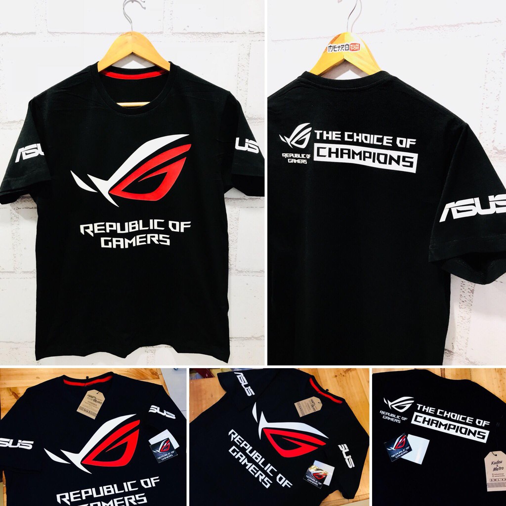 Kaos anak Gamer ASUS ROG Black Republic of Gamers Ready stock