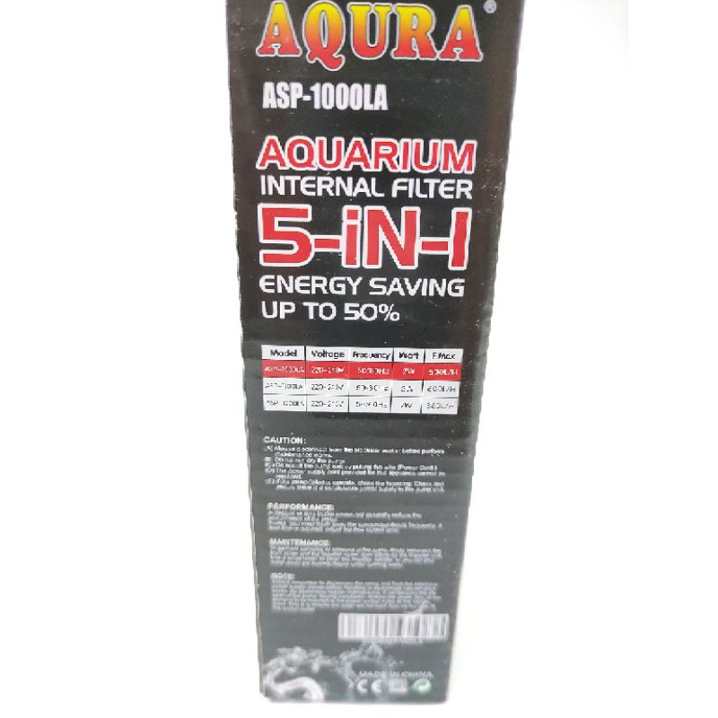 Promo murah pompa aquarium INTERNAL FILTER AQURA ASP 1000LA