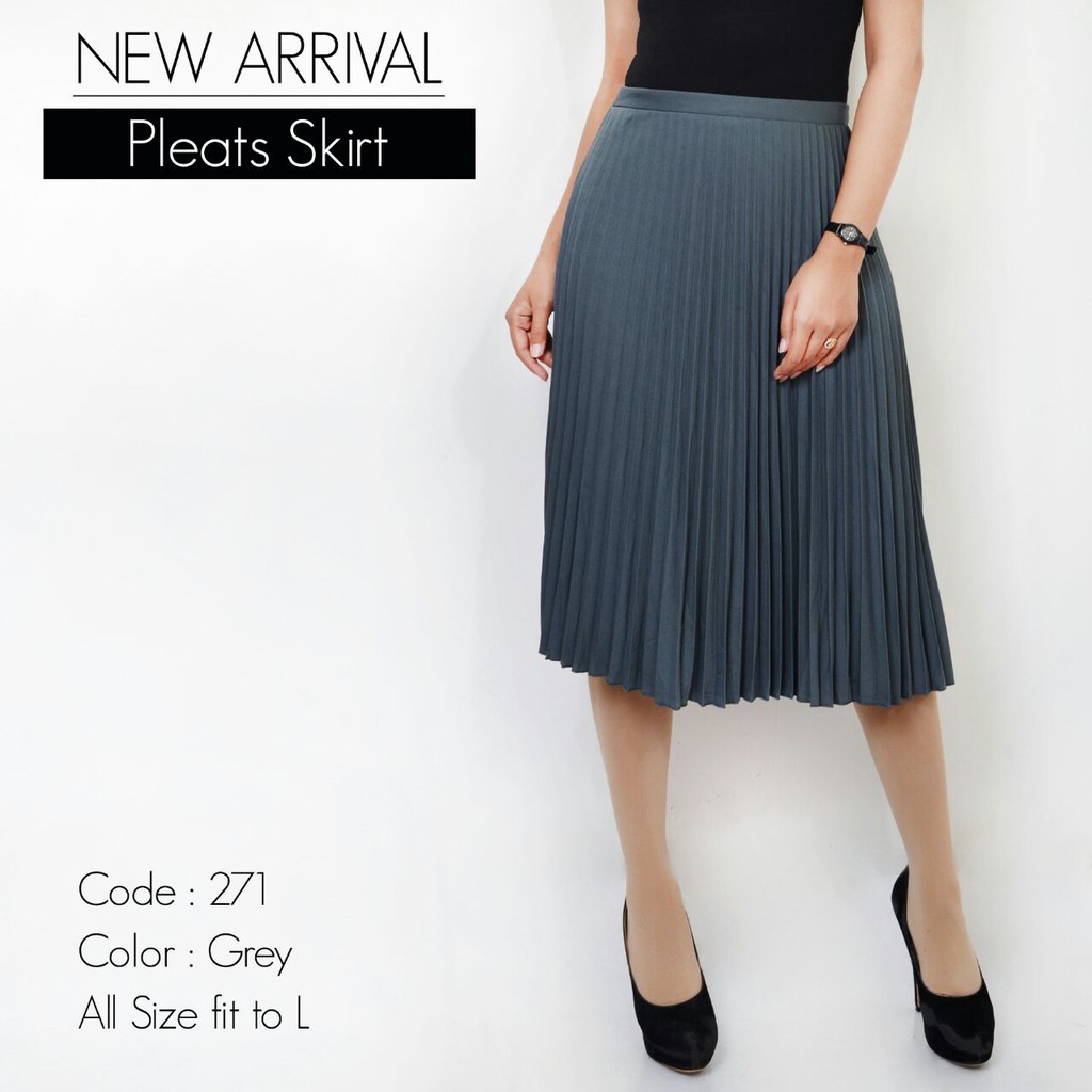ROK PLISKET PENDEK 271 PLEATS SKIRT WANITA SUPER MURAH TURUN HARGA