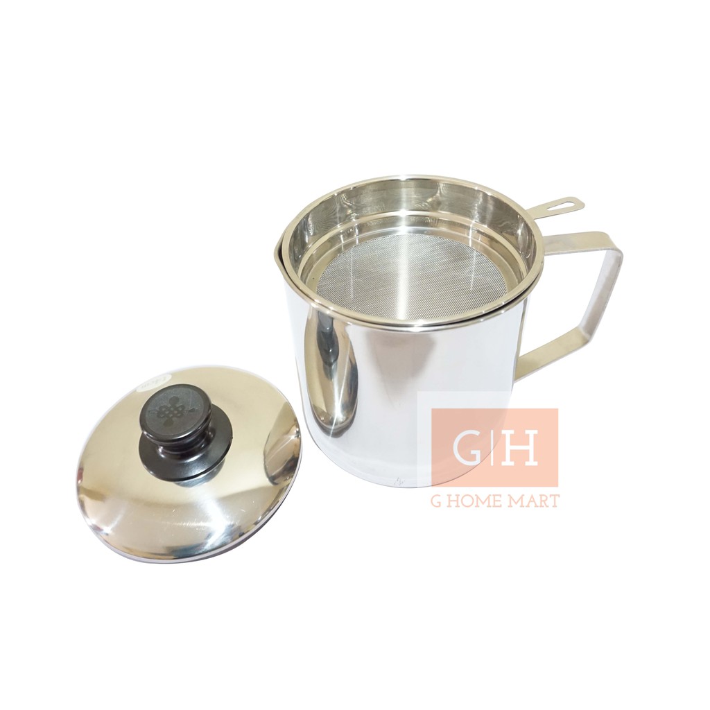 Oil Pot 12 cm/ Wadah Penyaring Minyak Goreng Tebal Stainless