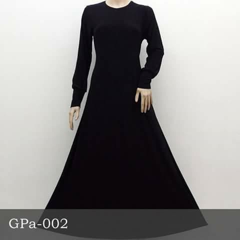 Unik Gamis Payung Hitam Semi klok  Grosiran Berkualitas