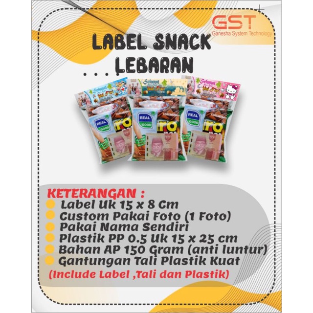 

LABEL SNACK LEBARAN / LABEL SNACK IDUL FITRI