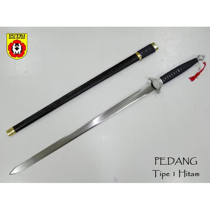 Pedang Silat Wushu Taichi Plat Baja Strip Warna Merah Shopee