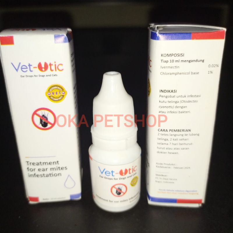 Obat Ear Mites Kucing VET-OTIC 10ml - Obat tetes kutu telinga kucing dan anjing