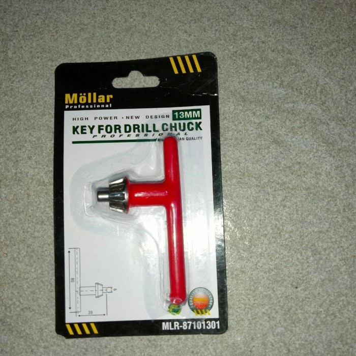 MOLLAR kunci kepala bor 13 MM drill chuck key alat pembuka bor 13mm