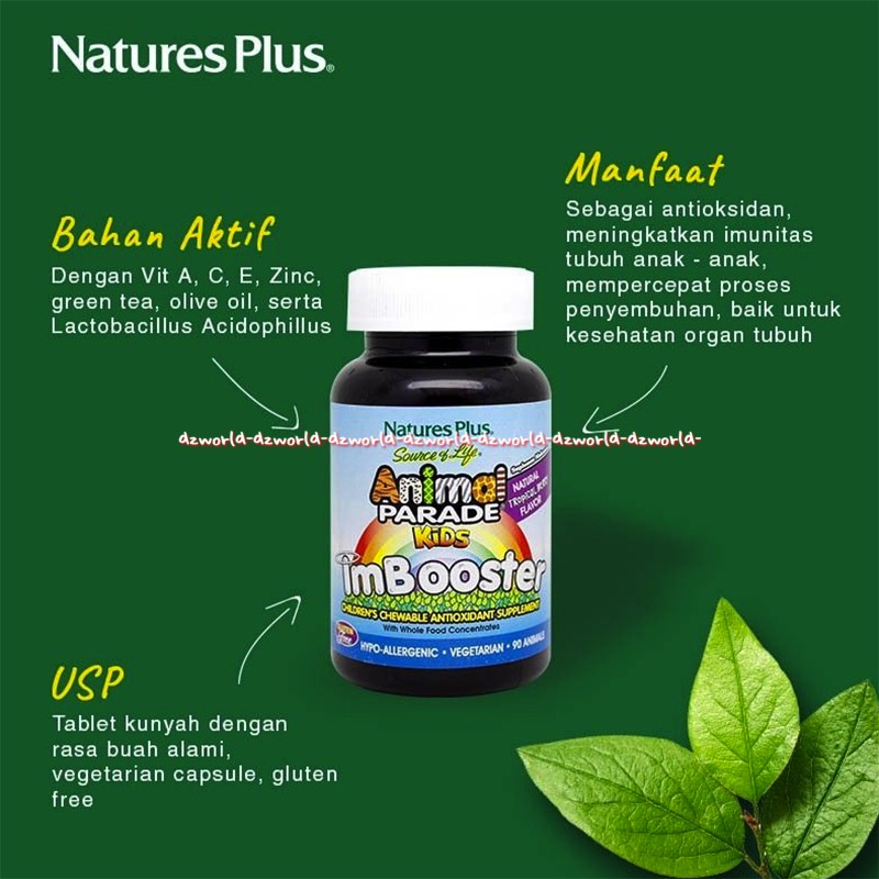 Nature's Plus Animal Parade im booster Multivitamin 90tablet Untuk Pertumbuhan Anak Nature Plus