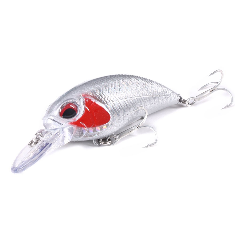 HENGJIA 1PCS Casting Crankbait Umpan Pancing 8cm 15.5g Fishing Bait 3D Eyes Swimbait Fishing Lure