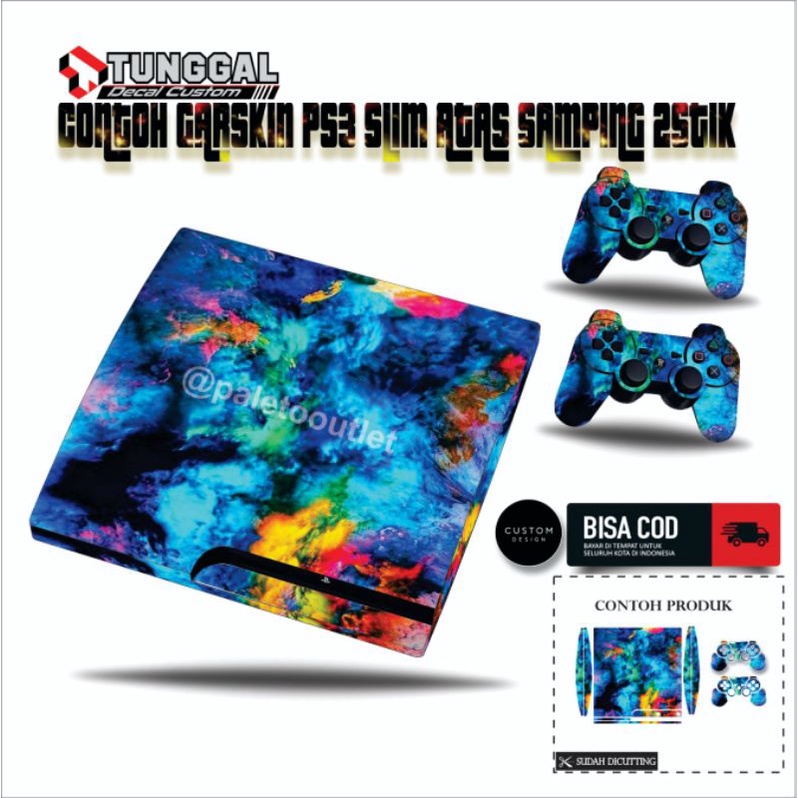 garskin ps3 slim motif spiderman kualitas A+