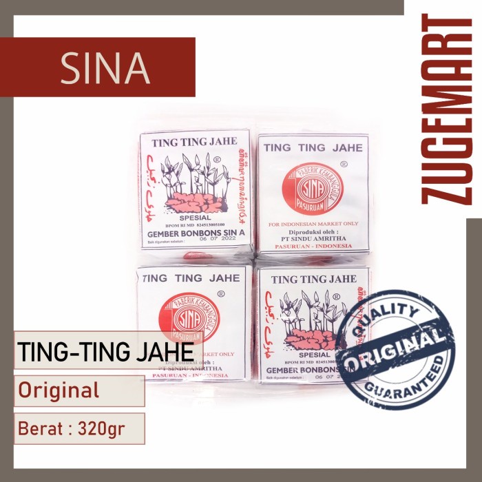 

Ting Ting Jahe / Permen Jahe / Manisan Jahe - Original Jahe - 320 gram