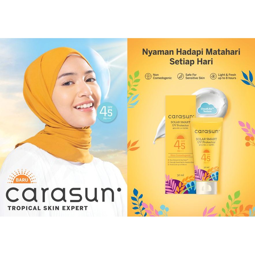 Carasun Solar Smart UV Protector SPF 45 PA++++ 30ml - Sunscreen sunblok