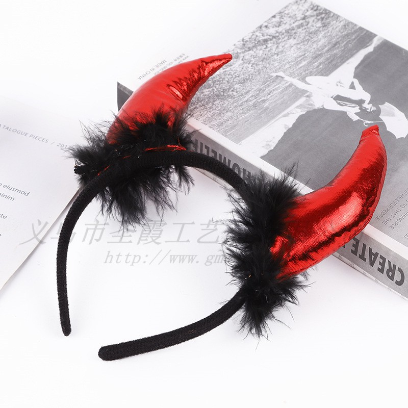 HDES set 3 pcs ekor choker bando devil iblis headband halloween cosplay