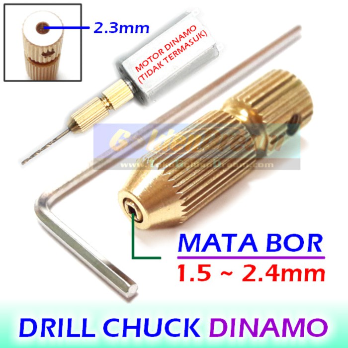 Drill Chuck Dinamo Kuningan Kepala Mata Bor Brass Collet Jepit Motor Shopee Indonesia