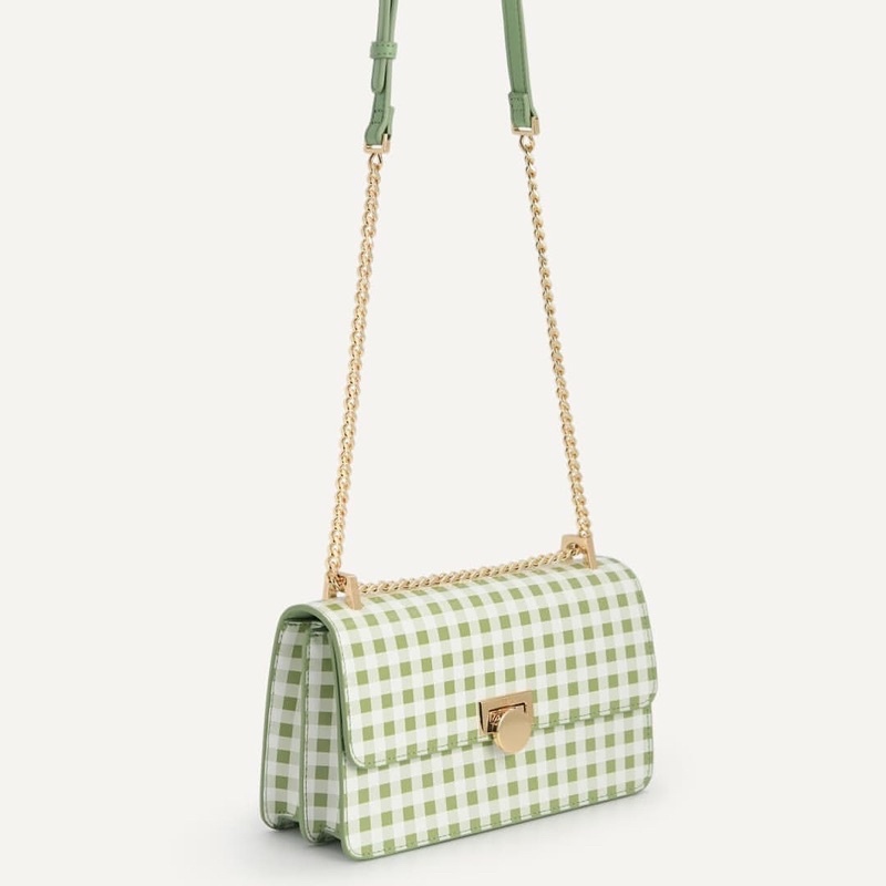 Pdr Gingham Shoulder Bag