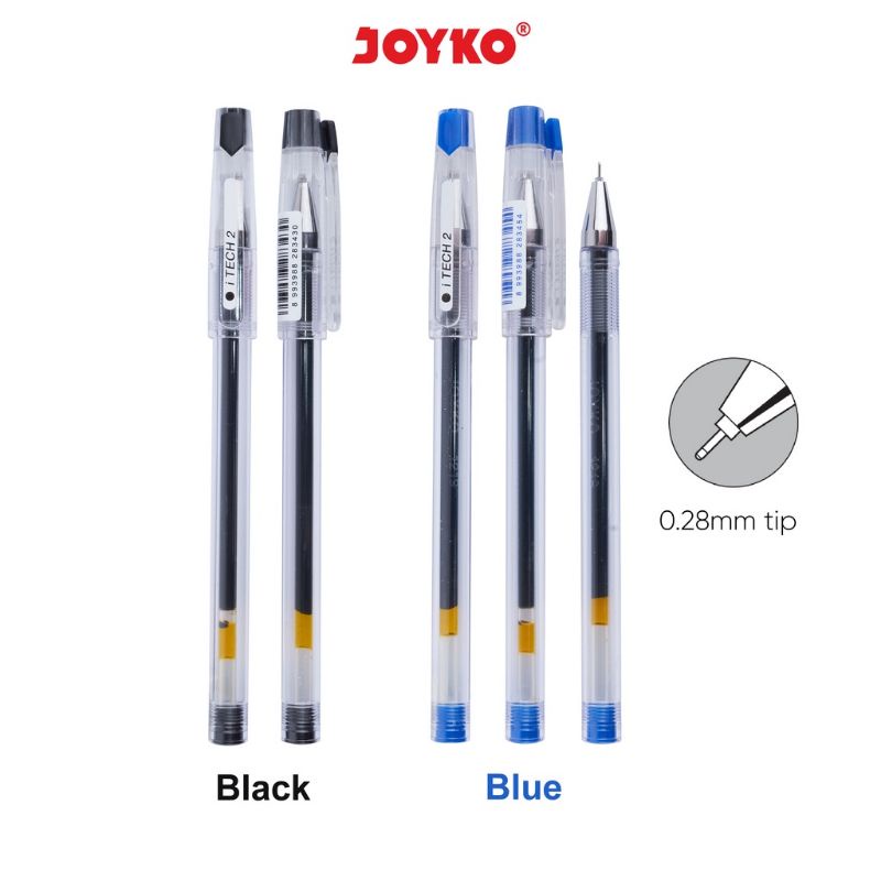 

JOYKO Gel Pen / Pulpen GP-266 iTech 2 hitam/biru 0,28 mm. Alat Tulis Kantor Sekolah / Stationary