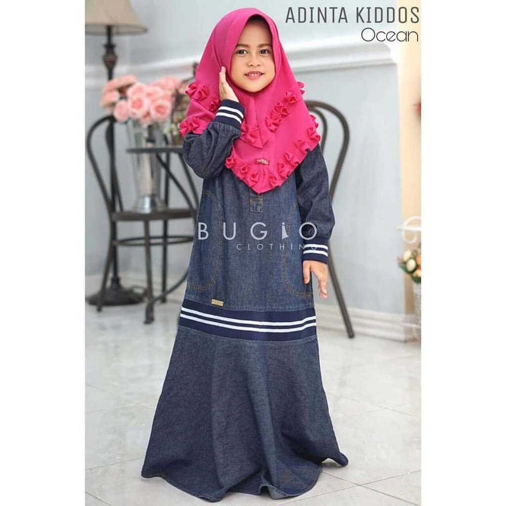 ADINTA KIDS | gamis denim anak by BUGIO ORI