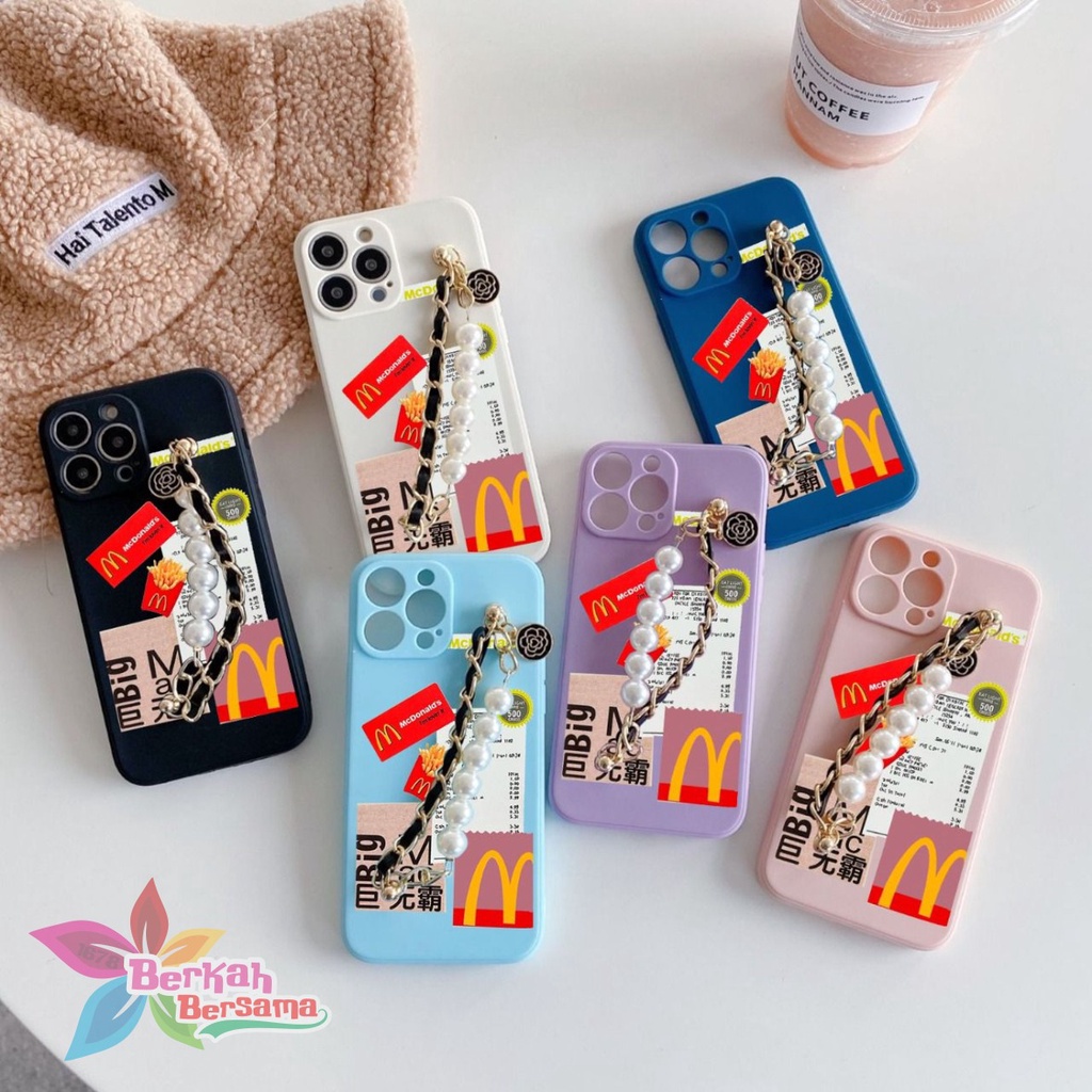 GM002 softcase mcd rantai mutiara 1phone 6 6s 6g 7 7g 8 6+ 6s+ 7+ 8+ X XS XR 13 BB6625