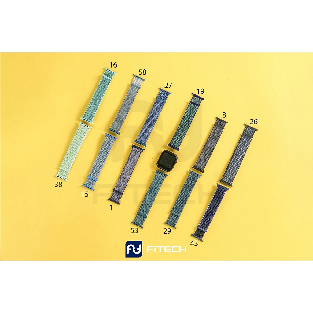 [PREMIUM] 1 FITECH Strap Smart Watch NYLON WOVEN Series 3 4 5 6  HW12 HW16 T500+PRO W26 IWO8