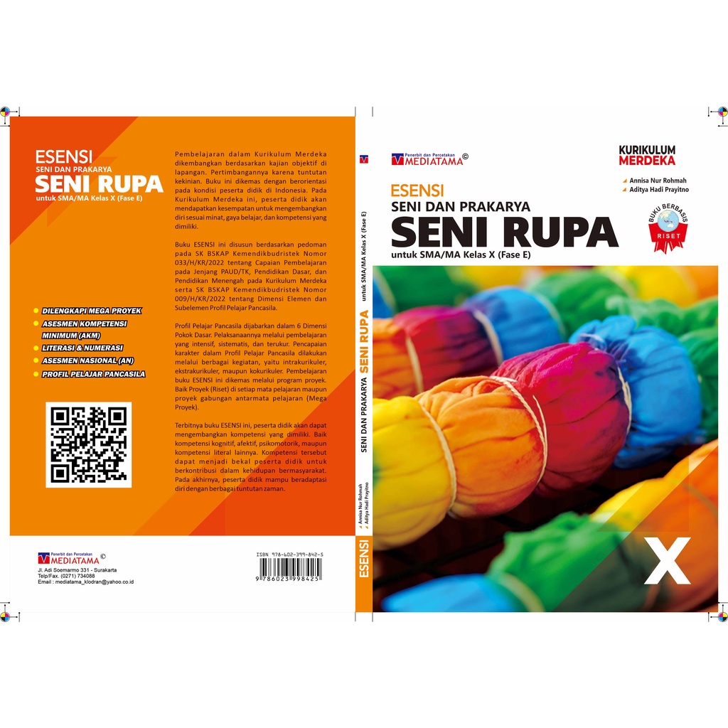 Jual ESENSI Seni Rupa SMA/MA Kelas X (Fase E) Kurikulum Merdeka Buku ...