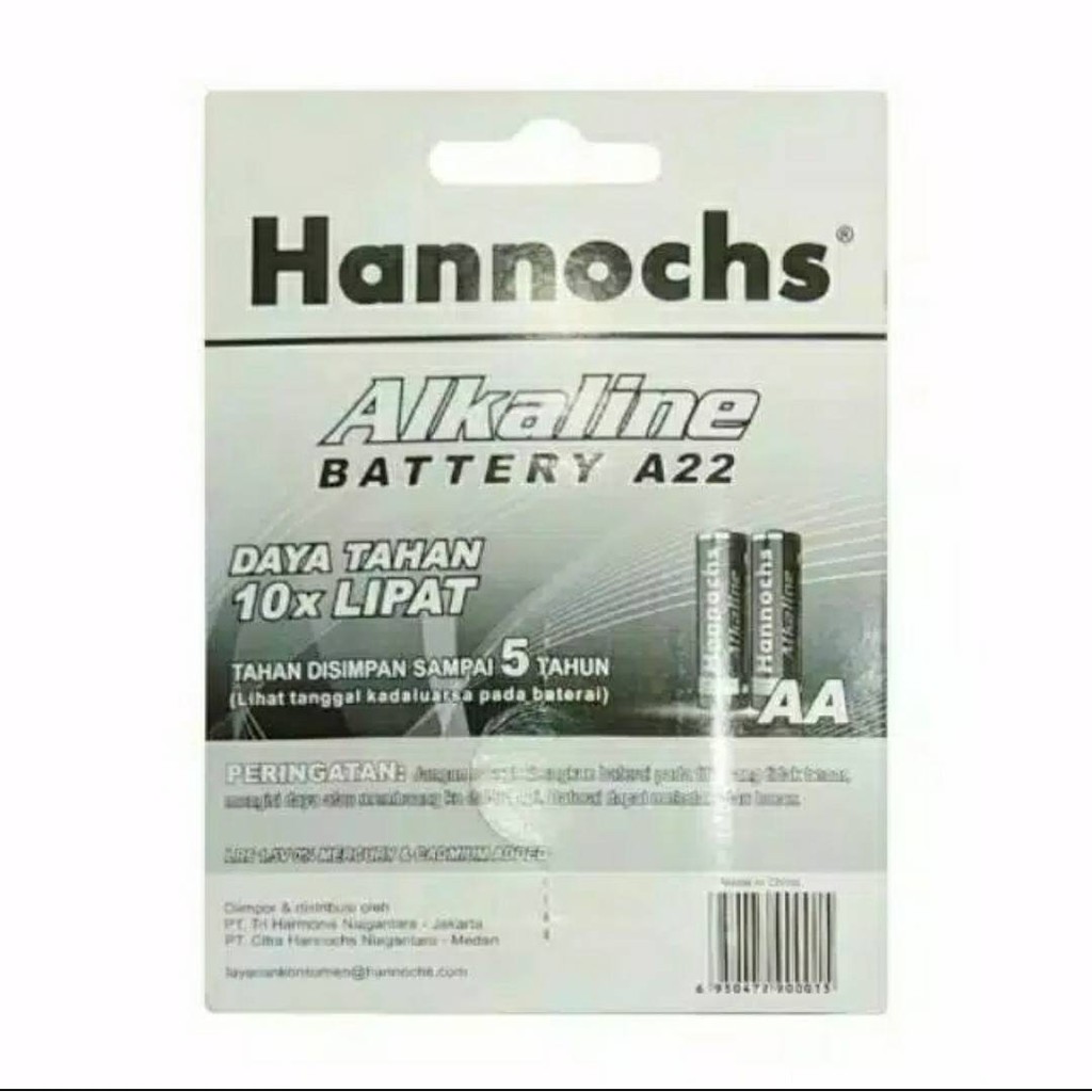 Baterai Alkali Hannochs AA/ A2 / Battery Alkaline Hannochs AA/ A2/ A22