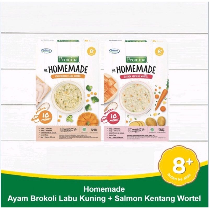 Promina 8+ Homemade Bubur 100 gr / Bubur bayi/ Makanan bayi - 100gr