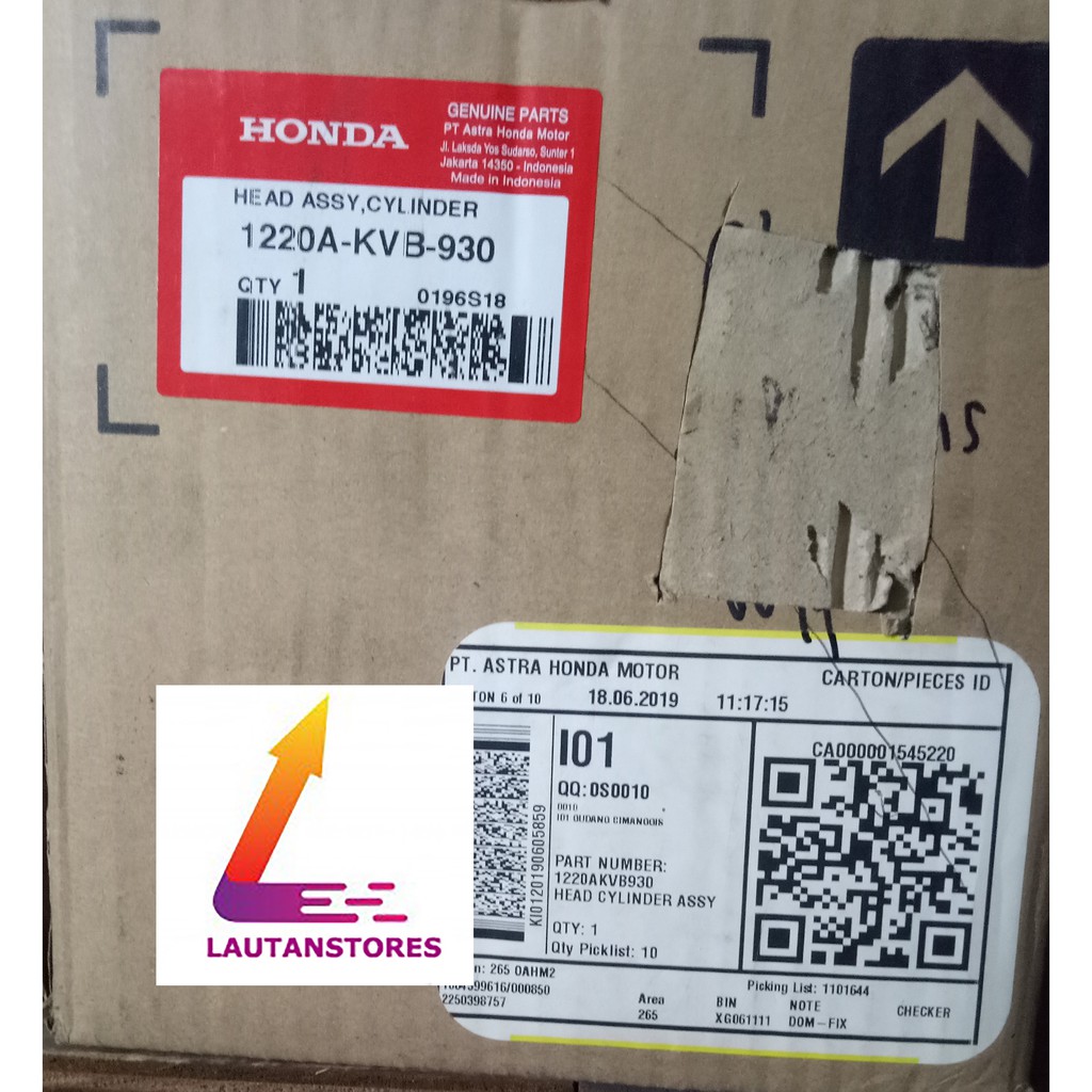 1220A-KVB-930 Cylinder Head Vario Karbu Tempat Busi Vario Karbu