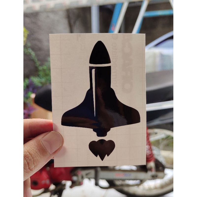 

stiker roket custom cutting stiker murah