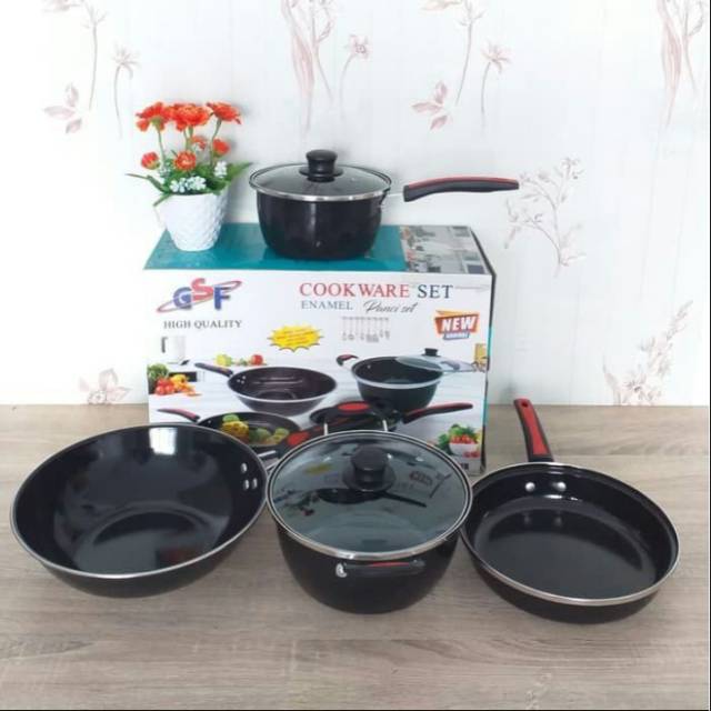 Panci Set Enamel GSF 1831