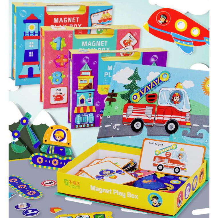 TweedyToys - Magnet Play Box - Magnetic Puzzle Motif Lucu