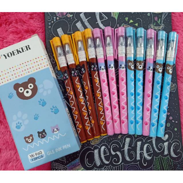

ISI 12 PCS Pulpen Karakter Animal Zone Bear Cat dll TERMURAH