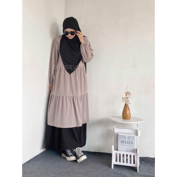 LEA Long Tunik / Midi Dress Wanita