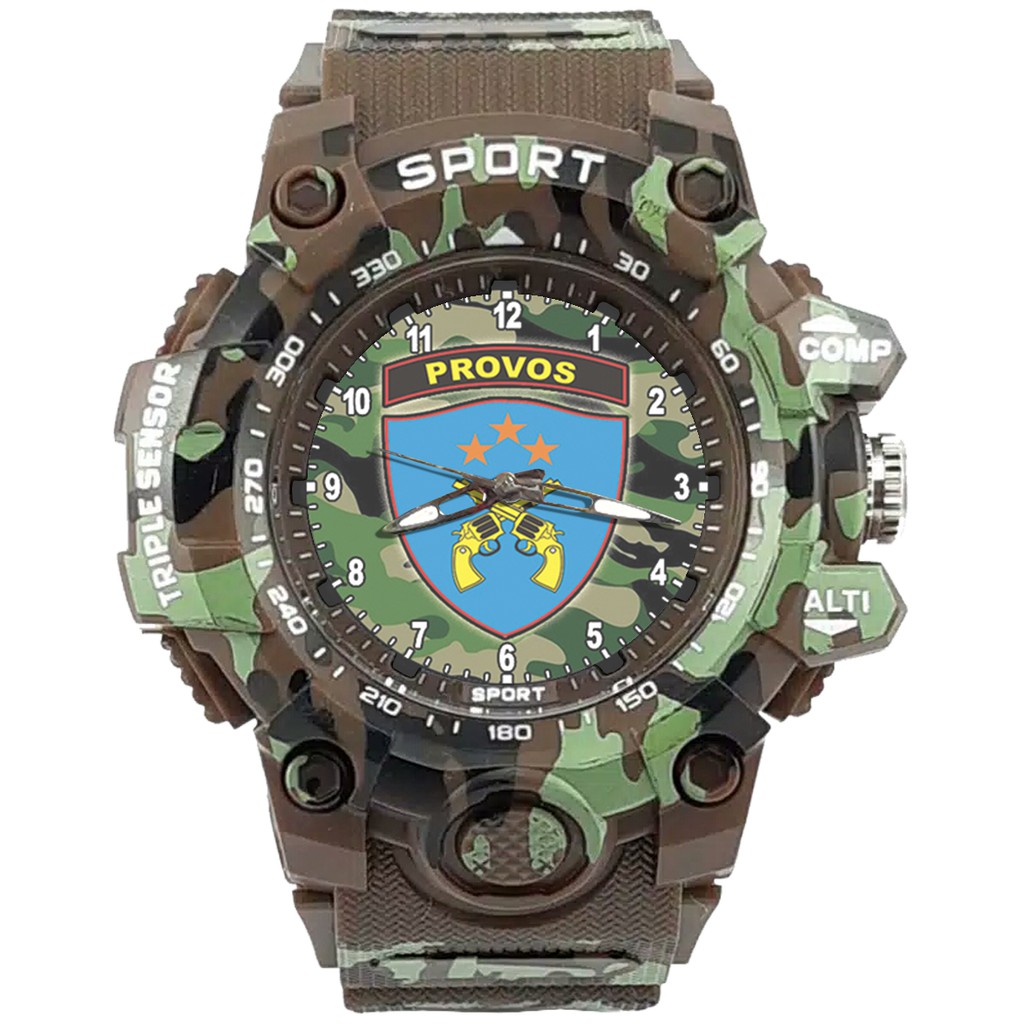 {Istimewa} Jam Tangan LOGO PROVOS 2 Coklat Army Water Resistant