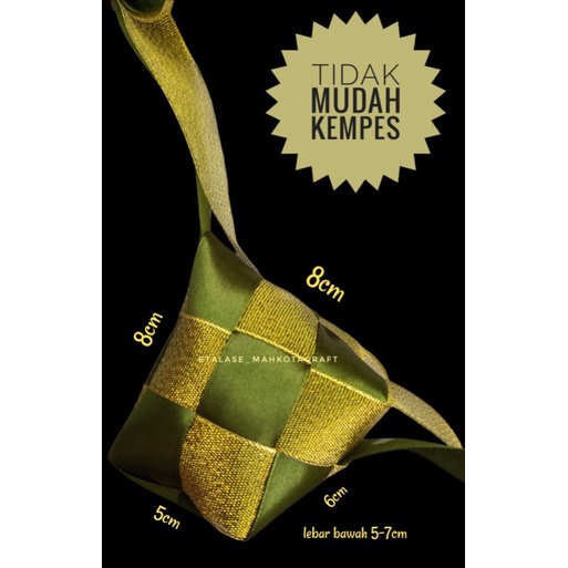 ketupat hias parsel lebaran ketupat pita